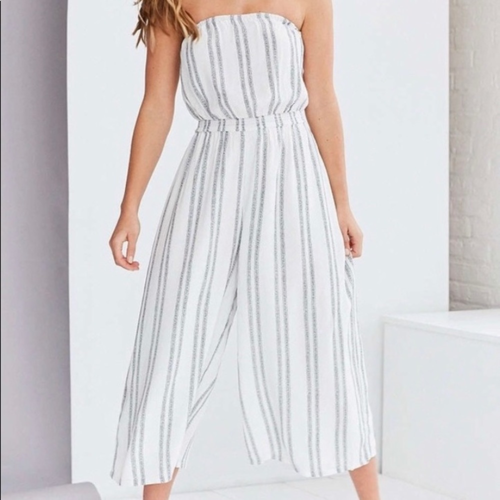 Silence + Noise Jackson Strapless Culotte Jumpsuit